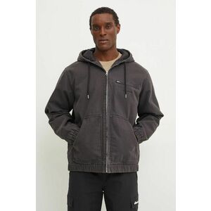 Quiksilver geaca Straight Out Hood Jacket barbati, culoarea gri, de tranzitie, EQYJK04099 imagine