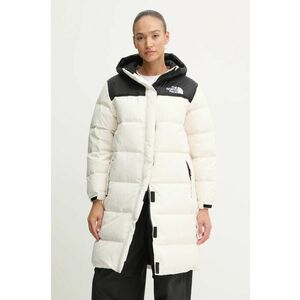 The North Face geaca de puf Nuptse femei, culoarea bej, de iarna, NF0A832KROU1 imagine