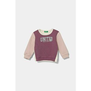 United Colors of Benetton bluza copii culoarea roz, cu imprimeu, 39M2G10GM imagine