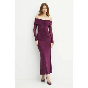 Bardot rochie ARTURA culoarea violet, maxi, mulata, 59548DB imagine