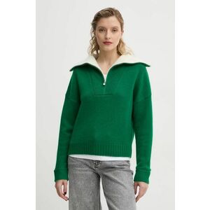 FROM FUTURE pulover de casmir culoarea verde, light, cu turtleneck, WPM02165 imagine