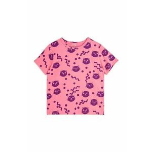 Mini Rodini tricou Squiggly cats culoarea roz, 2512012128 imagine