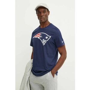 Nike tricou din bumbac New England Patriots barbati, culoarea albastru marin, cu imprimeu, N199-41S-8K-CLH imagine