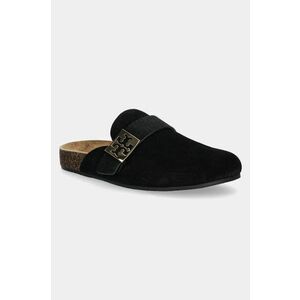 Tory Burch papuci din piele Mellow Mule femei, culoarea negru, 154446-006 imagine