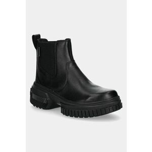 Sorel ghete chelsea de piele ONA AVE CHELSEA BOOT WP femei, culoarea negru, cu platforma, 2102161010 imagine