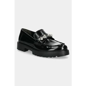 Tory Burch mocasini de piele Classic Embellished Lug Loafer femei, culoarea negru, cu toc plat, 165828-006 imagine