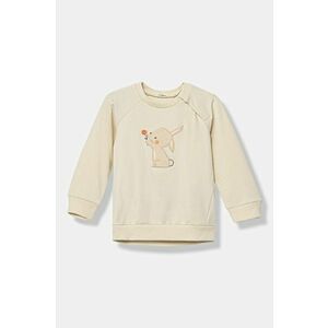 United Colors of Benetton bluza bebe culoarea bej, cu imprimeu, 36MJA105G imagine