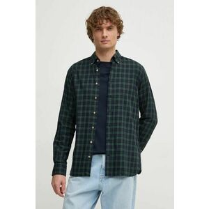 Hackett London camasa din bumbac barbati, culoarea albastru marin, cu guler button-down, regular, HM3010048 imagine