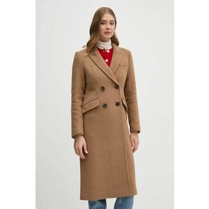 Barbour palton de lana Marylin Tailored Wool Coat de tranzitie, cu doua randuri de nasturi, LWO0236 imagine