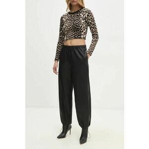 Answear Lab pantaloni femei, culoarea negru, high waist imagine