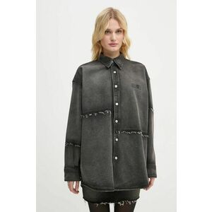 MM6 Maison Margiela geacă din denim femei, culoarea gri, de tranziție, oversized, S62AN0134.S30848 imagine