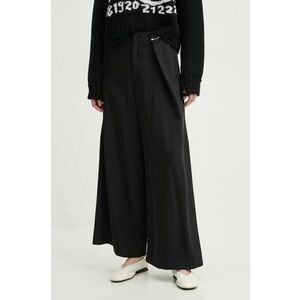 MM6 Maison Margiela pantaloni femei, culoarea negru, lat, high waist, S62KB0217.M35225 imagine