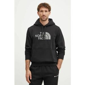 The North Face bluză Drew Peak bărbați, culoarea negru, cu glugă, cu imprimeu, NF0A89EMJK31 imagine