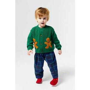 Bobo Choses cardigan cu amestec de lână pentru copii Gingerbread culoarea verde, 224FB005 imagine