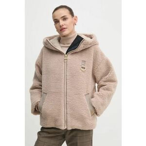 Barbour geacă Amber Fleece femei, culoarea bej, de tranziție, LFL0072 imagine