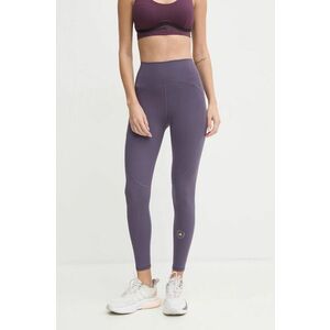 adidas by Stella McCartney leggins de antrenament TrueStrenght culoarea violet, cu imprimeu, IW6377 imagine