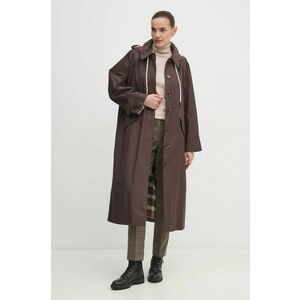 Barbour palton X Alexa Natalie Trench Coat femei, culoarea maro, de tranzitie, LWB0907 imagine