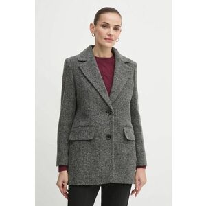 Barbour palton de lână Paulette Mensy Jacket culoarea gri, de tranziție, LTA0122 imagine