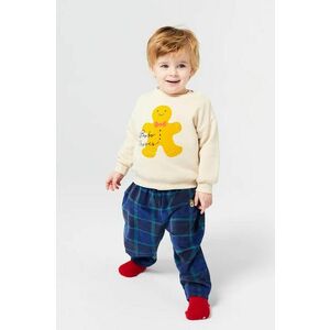 Bobo Choses pantaloni copii culoarea bleumarin, cu imprimeu, 224FB004 imagine