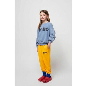 Bobo Choses pantaloni de trening pentru copii culoarea galben, cu imprimeu, 324EC026 imagine