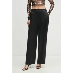 OUI pantaloni femei, culoarea negru, drept, high waist, 89779 imagine