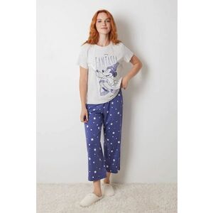 women'secret pijamale de bumbac MICKEY culoarea gri, bumbac, 3138621 imagine