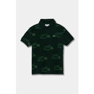 Lacoste tricouri polo din bumbac pentru copii culoarea verde, cu imprimeu, PJ5663 imagine