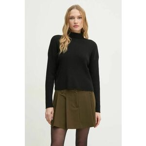 Sisley pulover din amestec de lână femei, culoarea negru, light, cu turtleneck, 106WM201U imagine