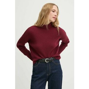 Sisley pulover din amestec de lână femei, culoarea bordo, light, cu turtleneck, 106WM201U imagine