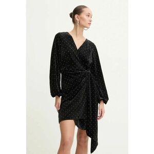 Never Fully Dressed rochie de catifea Mini Vienna Dress culoarea negru, mini, evazați, NFDDR1211 imagine