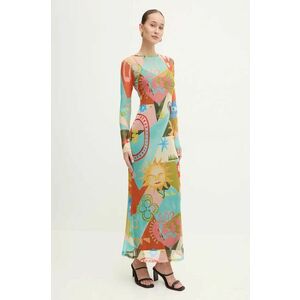 Never Fully Dressed rochie Multi Sundazed Summer Mesh Dress maxi, mulată, NFDDR1674 imagine