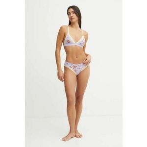 United Colors of Benetton sutien culoarea violet, cu imprimeu, 3QT71R01P imagine