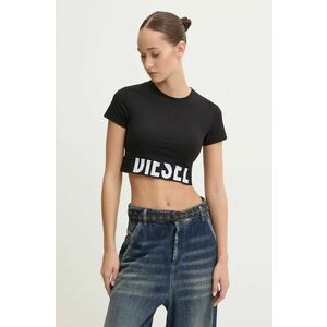 Diesel tricou UFSB-COTTON-RACE-BRALETTE femei, culoarea negru, A14593.0HMAU imagine