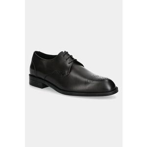 BOSS pantofi de piele Tayil barbati, culoarea maro, 50529099 imagine