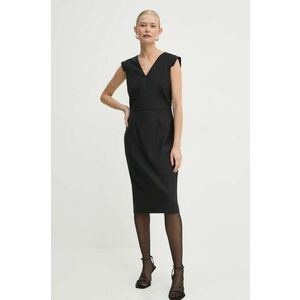 BOSS rochie din lana culoarea negru, mini, mulata, 50535279 imagine