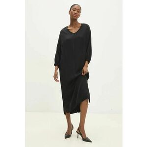 Answear Lab rochie culoarea negru, midi, oversize imagine