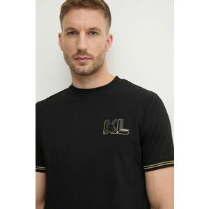 Karl Lagerfeld tricou barbati, culoarea negru, cu imprimeu, 755463.551235 imagine