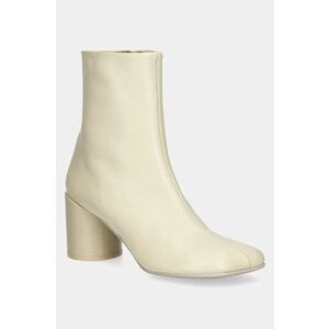 MM6 Maison Margiela cizme de piele femei, culoarea bej, cu toc drept, S59WU0235.P3628 imagine