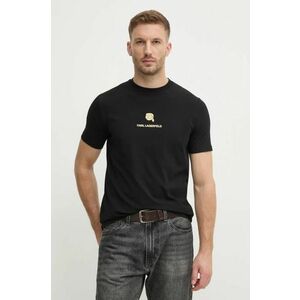 Karl Lagerfeld tricou barbati, culoarea negru, cu imprimeu, 755461.551235 imagine