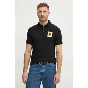 Karl Lagerfeld tricou polo barbati, culoarea negru, cu imprimeu, 745460.551235 imagine