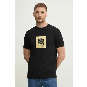 Karl Lagerfeld tricou barbati, culoarea negru, cu imprimeu, 755460.551235 imagine