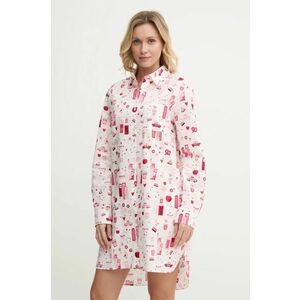 Dkny cămașă de noapte din bumbac culoarea alb, bumbac, YI30037 imagine