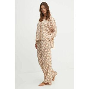 Dkny pijama femei, culoarea maro, YI90019 imagine