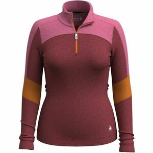 Smartwool CLASSIC THERMAL MERINO BL 1/4 ZIP Tricou termo damă, vișiniu, mărime imagine