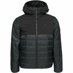 Tommy Hilfiger MIXED MEDIA HOODED Geacă de iarnă pentru bărbați, negru, mărime imagine