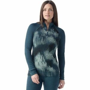 Smartwool CLASSIC THERMAL MERINO BL 1/4 ZIP Tricou termo damă, albastru închis, mărime imagine