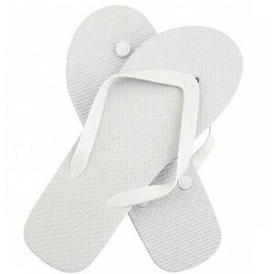 Papuci dama flip flop, albi, marime 39 imagine