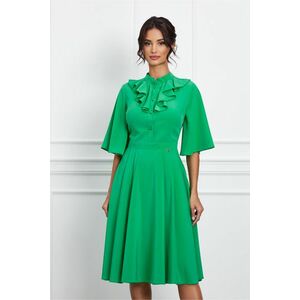 Rochie DY Fashion verde clos cu maneci trei sferturi imagine