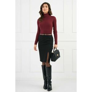 Fusta DY Fashion midi din stofa neagra cu crepeu imagine