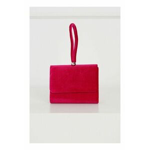 Clutch elegant din catifea fucsia imagine